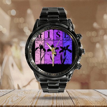 Discover Irises Periodic Table Elements Florist Irises Flowers Lover Zip Calendar Steel Band Watch