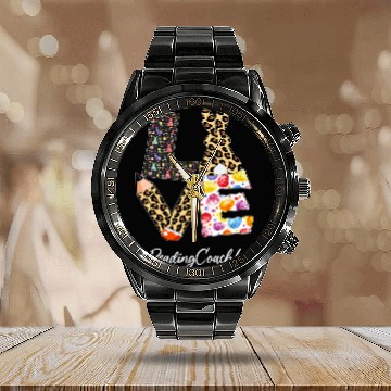 Discover Reading Coachs Love Pencil Easter Day Bunny Leopard Women Calendar Steel Band Watch