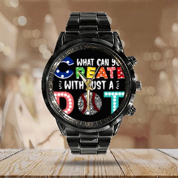Discover What Can You Create With Just A Dot Baseball Dot Day Calendar Steel Band Watch