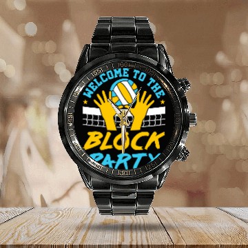 Discover Welcome to the Block Party Volleyball Calendar Steel Band Watch