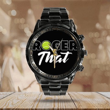 Discover Tennis Player Roger That Fan Gift Calendar Steel Band Watch