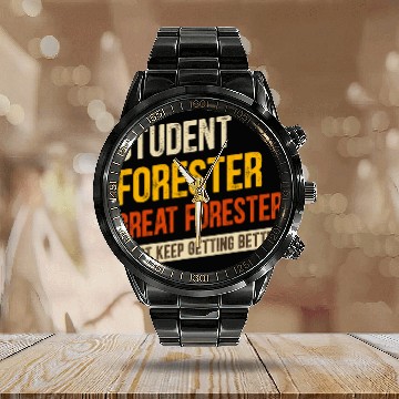 Discover vintages Funny Forestry Student Great Forester Calendar Steel Band Watch
