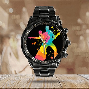 Discover Latin Dancing Couple Watercolor Rumba Dancer 22 Baseball Tees Calendar Steel Band Watch