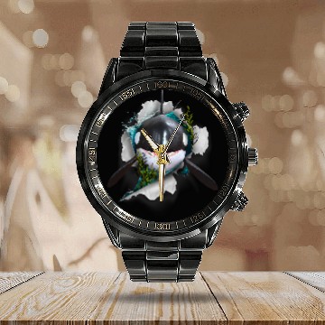 Discover Orca Whale Lover Funny Whale Orca Calendar Steel Band Watch