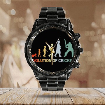 Discover vintages Cricket Evolution Team Sports Calendar Steel Band Watch