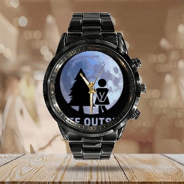 Discover Womens I Pee Outside I Love Peeing Outside Funny Camping Baseball Tees Calendar Steel Band Watch