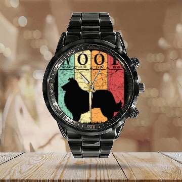 Discover Rough Collie Periodic Table Elements Rough Collie Dog Lover Calendar Steel Band Watch