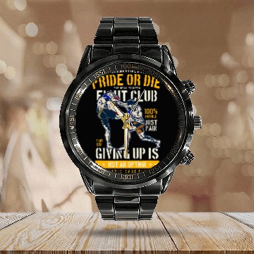 Discover MMA Mixed Martial Art Fight Club Calendar Steel Band Watch