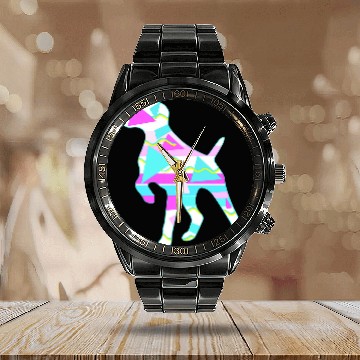 Discover Womens German Shorthair Pointer GSP MOM Mother Retro Calendar Steel Band Watch