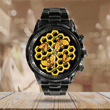 Discover VXLS Bee Bees Beekeeping Beehives Calendar Steel Band Watch