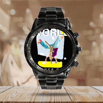 Discover World Dance Day Ballerina Shoes Calendar Steel Band Watch