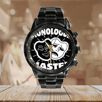 Discover Monologue Master Actor Actress Acting Theater Nerd Funny Calendar Steel Band Watch