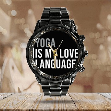 Discover Yoga Blogger Meme Quote Calendar Steel Band Watch