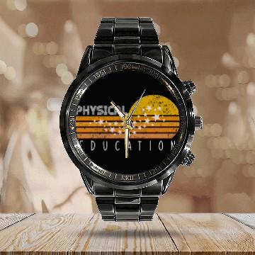 Discover Physical Education PE Teacher Phys Ed Student Grad 5 Calendar Steel Band Watch