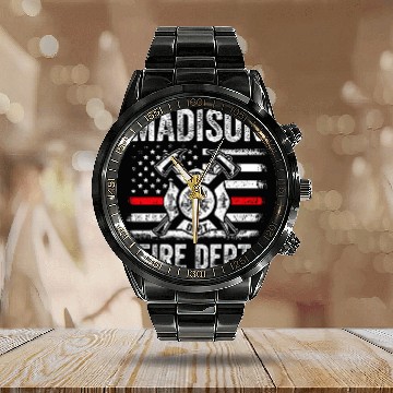 Discover Madison Wisconsin Fires Department Wisconsin Firefighter Calendar Steel Band Watch