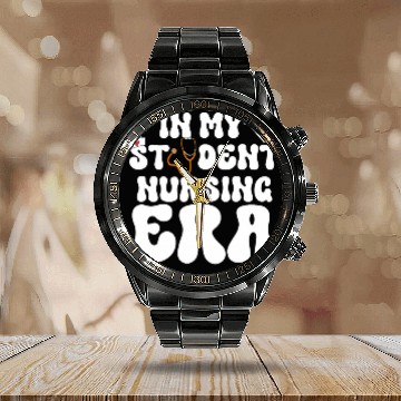 Discover In My Nursing Student Era Product 3 Baseball Tees Calendar Steel Band Watch