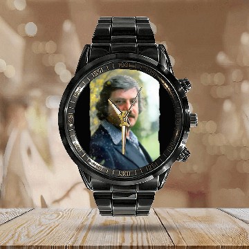 Discover TV Times Actor Oliver Reed 1978 Calendar Steel Band Watch