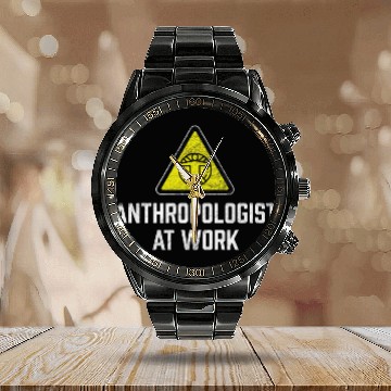 Discover Anthropologist at Work vintages Education Professor Student Zip Calendar Steel Band Watch