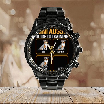 Discover Mini Aussie Guide To Training Miniature Australian Shepherd Baseball Tees Calendar Steel Band Watch