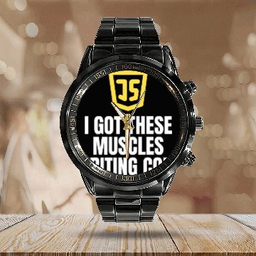 Discover Funny JavaScript Programming Coding Programmer Developer Calendar Steel Band Watch