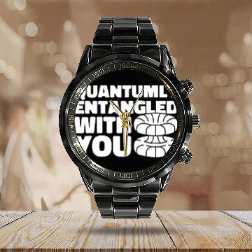 Discover Physicist Science Scientist Quantum Physics 2 Calendar Steel Band Watch