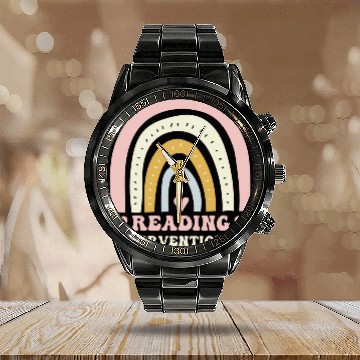 Discover Reading Interventionist Application Rainbow Reading Teacher Calendar Steel Band Watch