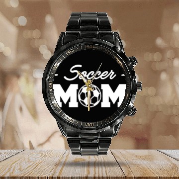 Discover Womens Soccer Mom SoccerPlayer Coach Calendar Steel Band Watch