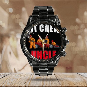 Discover RACE CAR DRIVER COSTUME GRAFIC Calendar Steel Band Watch