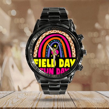 Discover Cute Field Day Kids Teacher Calendar Steel Band Watch