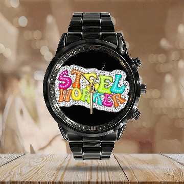 Discover Dalmatian Steel Worker Calendar Steel Band Watch