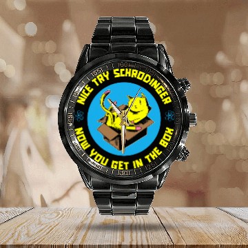 Discover Physicist Science Scientist Quantum Physics Calendar Steel Band Watch