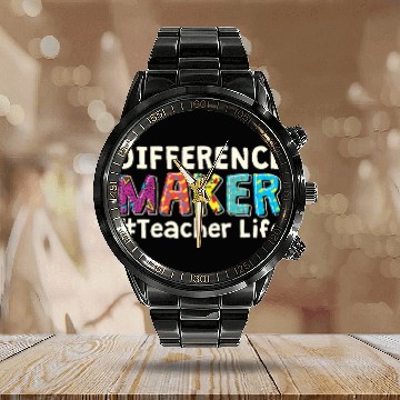 Discover Difference Maker Teacher Life School Student Teachers Calendar Steel Band Watch