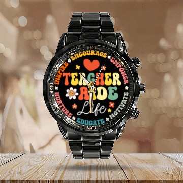 Discover Teacher Aide Life Sub Teacher Assistant Appreciation Week Calendar Steel Band Watch