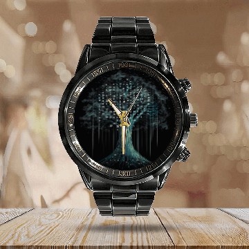 Discover Binary tree Cs Binary Software Calendar Steel Band Watch