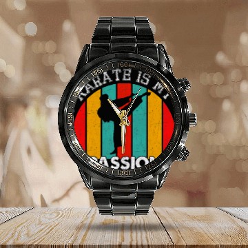 Discover Karate Is My Passion I Karate Zip Calendar Steel Band Watch