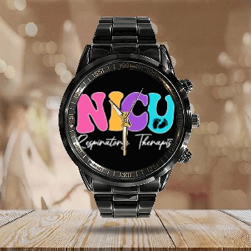 Discover Cute NICU Respiratory Therapist Baseball Tees Calendar Steel Band Watch