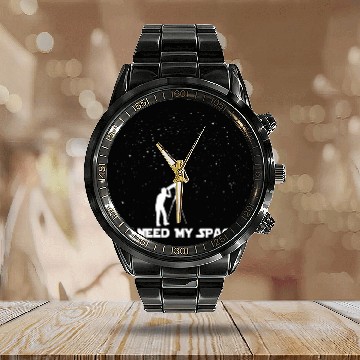 Discover Funny I Need Space Funny Astronomy Science Student Calendar Steel Band Watch