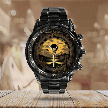 Discover Annular Solar Eclipse Fan Celestial Spectacle Calendar Steel Band Watch