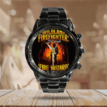 Discover Wildland Firefighter Valor 2Forest Firefighter Tribute Calendar Steel Band Watch