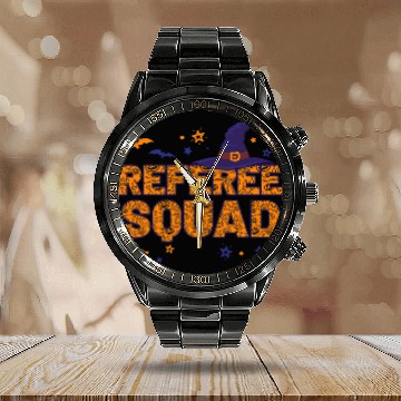 Discover Referee Squad Witch Halloween Matching Umpire Calendar Steel Band Watch