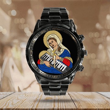 Discover Synth Virgin Mary Analog Producer Techno DJ Techno Baseball Tees Calendar Steel Band Watch