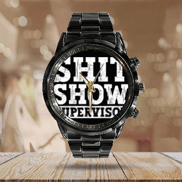 Discover Funny Saying Show Supervisor Boss Manager Teacher 1 Baseball Tees Calendar Steel Band Watch