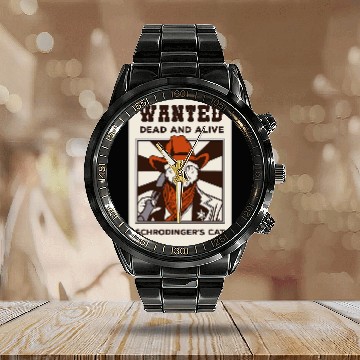 Discover Physicist Funny Quote Physics Student Schrodingers Calendar Steel Band Watch