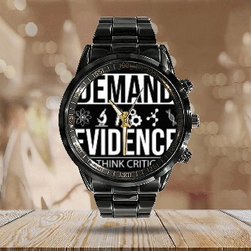 Discover Demand Evidence And Think Critically Science 2 Baseball Tees Calendar Steel Band Watch