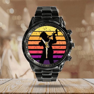 Discover Volunteer Firefighter Accessories Sunset Firefighting Calendar Steel Band Watch