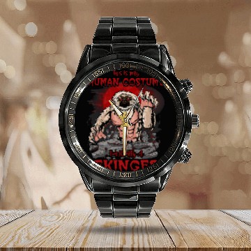 Discover this is my human costume im really a pekingese Calendar Steel Band Watch