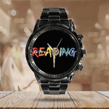 Discover Reading Interventionist Literacy Education Reading Teacher Calendar Steel Band Watch