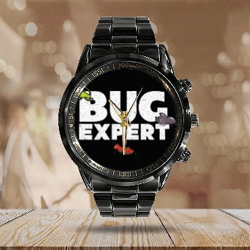Discover Professional Entomologist 2Flying Insects Bug Expert Zip Calendar Steel Band Watch