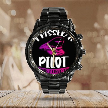 Discover Sweet flight attendant top Airplain Plain Lover Calendar Steel Band Watch