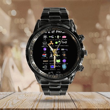Discover Physics Teacher Science Student Future Physicist Calendar Steel Band Watch